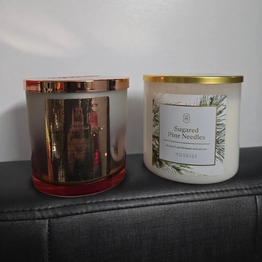 New Threeshold Better Homes & Gardens 3-Wick 12oz Ombre Jar Candle Bundle, 2pc